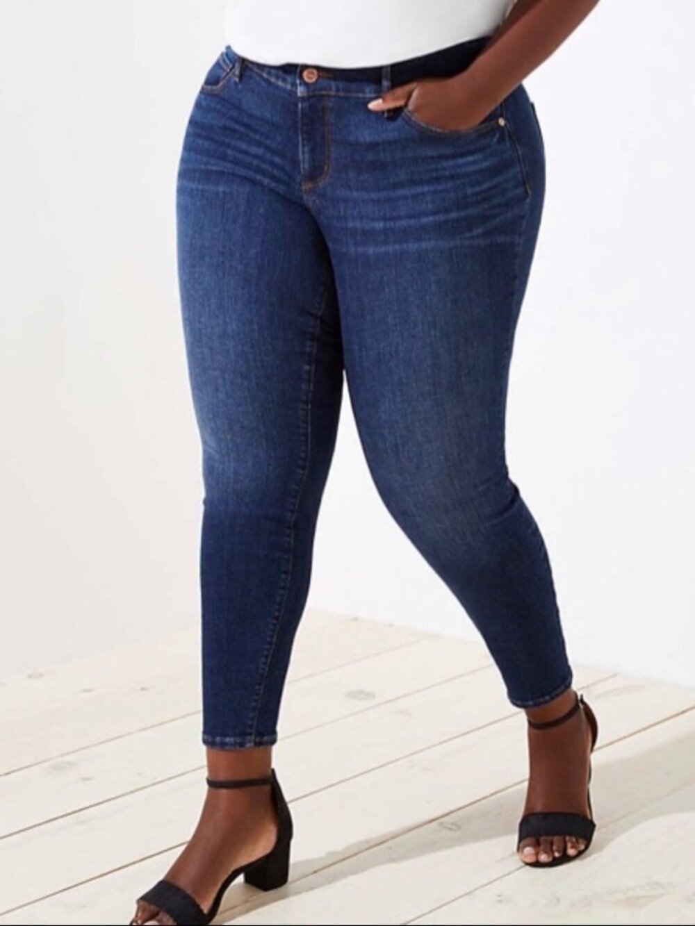 Loft slim pockets plus size skinny jeans 26